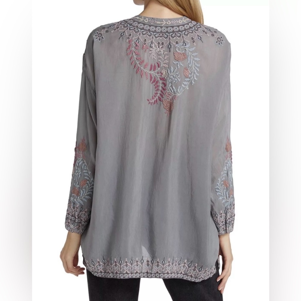 Johnny Was Sundae Top Blouse Tunic in
Cloudburst  Size S - Picture 3 of 9